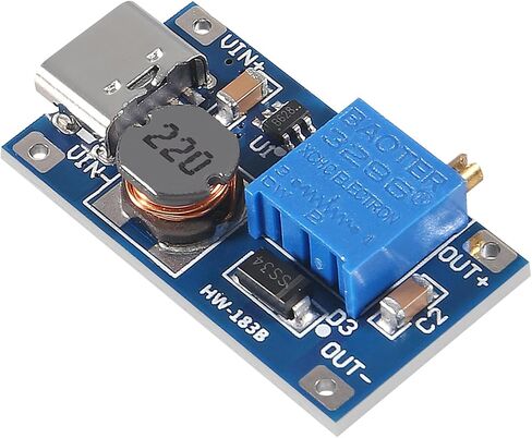15PCS Type C MT3608 DC-DC Step Up Boost Power Converter 2A Module Adjustable Step Up Voltage Regulator Board Voltage 2-24V to 5V-28V Output Voltage in Saudi Arabia