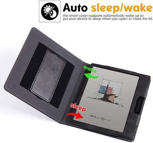 BOZHUORUI Stand Case for 7" Onyx Boox Tablet Go 7 Color/Boox Page e-Reader - Premium PU Leather Sleeve Cover with Two Hand Straps/Auto Sleep/Wake (Vast Starry Sky) in Saudi Arabia