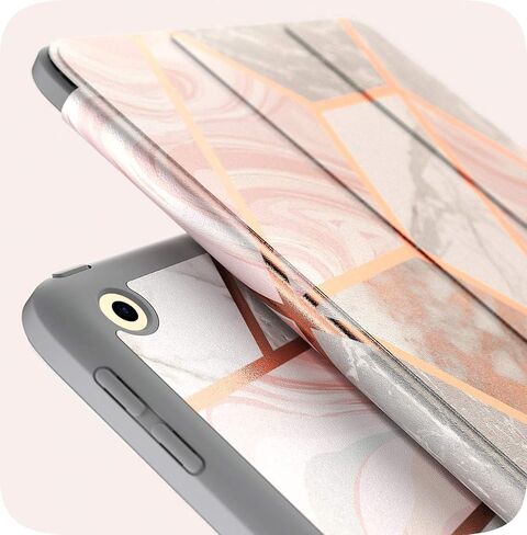 i-Blason Case for iPad 6th Generation, iPad 9.7 Case 2018/2017, [Built-in Screen Protector] Full-Body Trifold [Cosmo] Smart Cover with Auto Sleep/Wake & Pencil Holder for Apple iPad 9.7 Inch (Marble) in Saudi Arabia