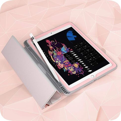 i-Blason Case for iPad 6th Generation, iPad 9.7 Case 2018/2017, [Built-in Screen Protector] Full-Body Trifold [Cosmo] Smart Cover with Auto Sleep/Wake & Pencil Holder for Apple iPad 9.7 Inch (Marble) in Saudi Arabia