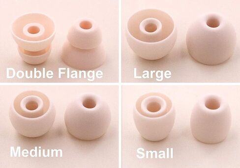 Replacement Earbud Ear Buds Tips Compatible with Powerbeats Pro Earbuds, 8 Pairs S/M/L/D 4 Sizes Soft Silicone Earbuds Tips Ear Tip – Ivory 23 in Saudi Arabia