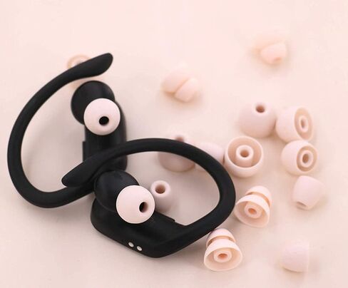 Replacement Earbud Ear Buds Tips Compatible with Powerbeats Pro Earbuds, 8 Pairs S/M/L/D 4 Sizes Soft Silicone Earbuds Tips Ear Tip – Ivory 23 in Saudi Arabia