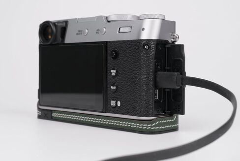 Handmade Genuine Leather Camera Half Case for Fujifilm X100VI - Top Layer Cowhide Body + Metal Base Plate - Hand Shank Free Design (Brown) in Kuwait