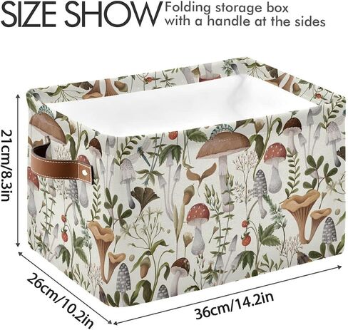 linqin Western Bull Boho Rectangle Storage Basket Collapsible Storage Bin for Nursery Books Waterproof Baskets for Closet Shelves Bedroom Decor, 1 Pack in Saudi Arabia