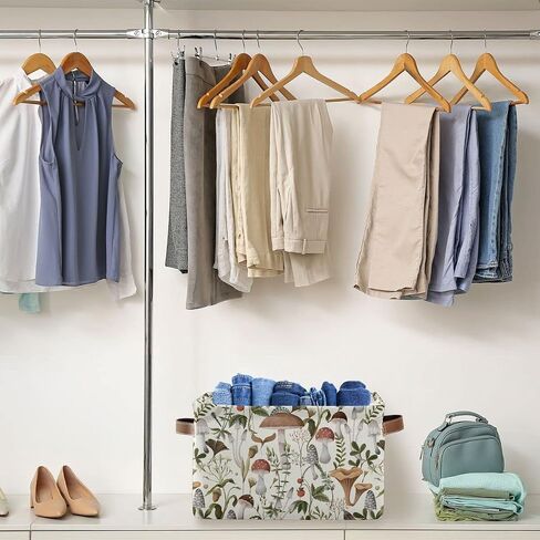 linqin Western Bull Boho Rectangle Storage Basket Collapsible Storage Bin for Nursery Books Waterproof Baskets for Closet Shelves Bedroom Decor, 1 Pack in Saudi Arabia
