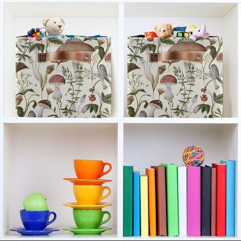 linqin Western Bull Boho Rectangle Storage Basket Collapsible Storage Bin for Nursery Books Waterproof Baskets for Closet Shelves Bedroom Decor, 1 Pack in Saudi Arabia