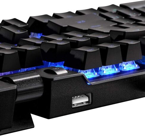 XPG Summoner Mechanical RGB Gaming Keyboard: Cherry MX Silver Ultra-Quick Linear Switches - Sandblasted Aluminum Frame - USB Passthrough - Mechanical Scroll Wheel - Included Wrist Rest - Black in Saudi Arabia