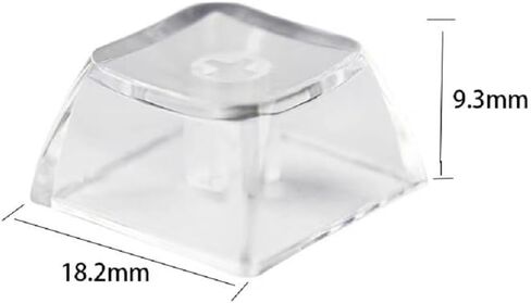 Blank Crystal Transparent Keycaps PC Material 1U XDA Profile Keycap for MX switches Mechanical Keyboard Backlit (XDA Transparent, 20pcs) in Saudi Arabia