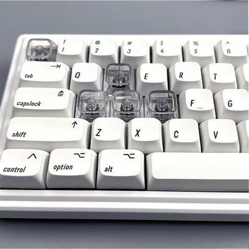 Blank Crystal Transparent Keycaps PC Material 1U XDA Profile Keycap for MX switches Mechanical Keyboard Backlit (XDA Transparent, 20pcs) in Saudi Arabia