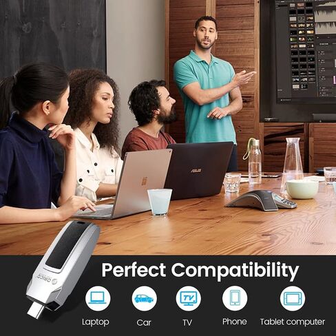 ORICO USB 3.2 Flash Drive 256GB, Memory Stick 256GB 520 MB/s reading Thumb Drive with Keychain USB Flash Drive Metal USB Drive Data Storage Compatible with Computer/Laptop（USSD） in Saudi Arabia