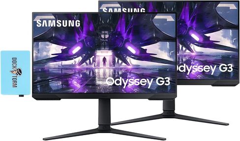 SAMSUNG Odyssey G32A FreeSync Monitor LS24AG320NNXZA Bundle with Docztorm Dock, 24" FHD VA (1920x1080) Display, VESA Mount (100x100mm), HDMI, Ideal for Home & Business, Black (2024 Latest Model) in Saudi Arabia