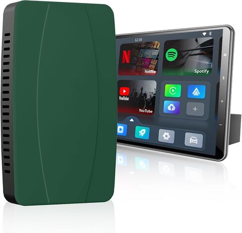 Play2Video Pro CarPlay Ai Box, Streaming Magic Box Multimedia Video Adapter Built-in YouTube & Netflix, 3 in 1 Wireless CarPlay/Android Auto Adapter for Factory Wired CarPlay Cars From 2016 Dark Green in Saudi Arabia