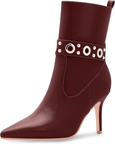 Women's Pointed Toe Ankle Boots Stiletto High Heel Dress Booties in Saudi Arabia