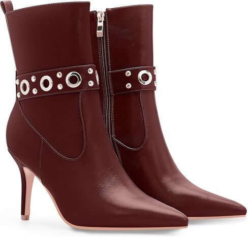 Women's Pointed Toe Ankle Boots Stiletto High Heel Dress Booties in Saudi Arabia