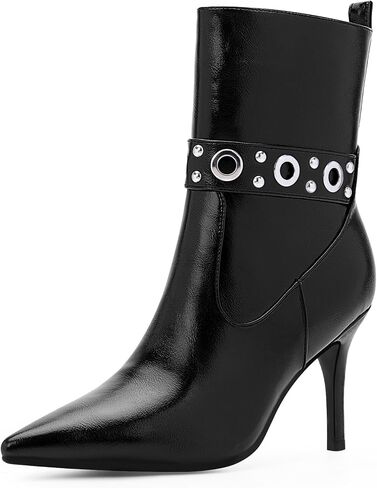 Women's Pointed Toe Ankle Boots Stiletto High Heel Dress Booties in Saudi Arabia