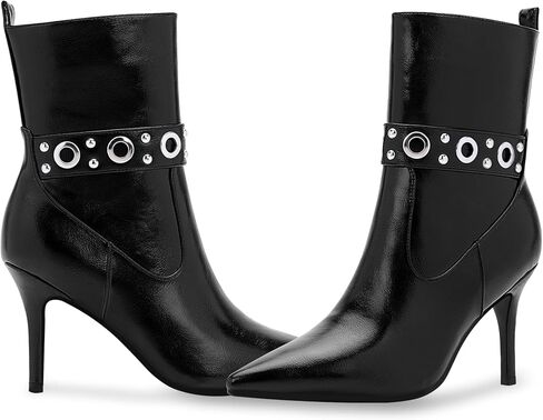 Women's Pointed Toe Ankle Boots Stiletto High Heel Dress Booties in Saudi Arabia