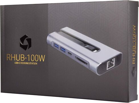 محطة إرساء صغيرة محمولة ذات 7 منافذ USB-C من Rosewill، USB 3.1، 4K HDMI، توصيل طاقة 100 واط، Thunderbolt 3 متوافق مع أجهزة الكمبيوتر المحمولة MacBook & Chromebook، RHUB-100W in Kuwait