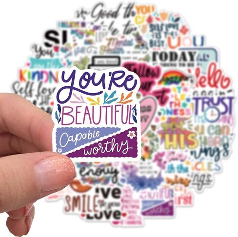 ملصقات ملهمة لزجاجات المياه، ملصقات اقتباس إيجابية للكمبيوتر المحمول دفتر القصاصات دفتر اليومية، ملصقات الكلمات التحفيزية للمراهقين البالغين، ملصقات الصحة العقلية الفينيل للماء (ملصقات ملهمة) in Kuwait