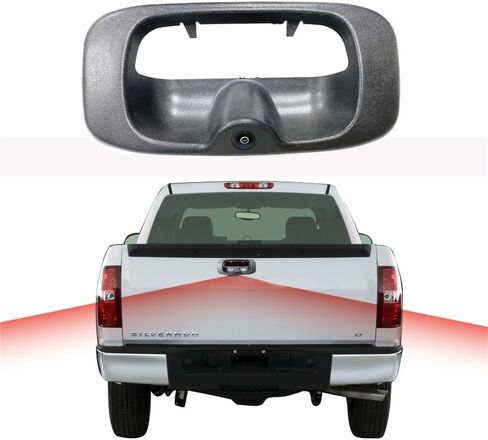HD Night Vision Waterproof IP68 Fish-eye Lens Backup Car Camera with Tailgate Handle for Chevrolet Silverado/GMC Sierra 1999-2006,replacement OE 15997911 in Saudi Arabia
