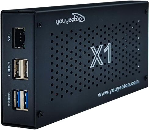 حافظة WayPonDEV معدنية سوداء لجهاز X1 X86 64bit Windows 10/11/Linux، كمبيوتر لوحي واحد، مع in-tel Celeron N5105، دعم WiFi اختياري وBT، M.2 2280 NVMe in Saudi Arabia