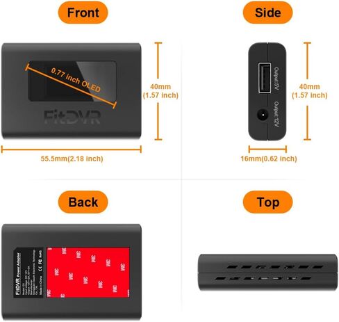 محول طاقة كاميرا داش (16 دبوس) لتويوتا ولكزس والمزيد، مصدر طاقة USB بشاشة LED، سهل التركيب، مخرج 5 فولت 12 فولت، D3-011 in Kuwait