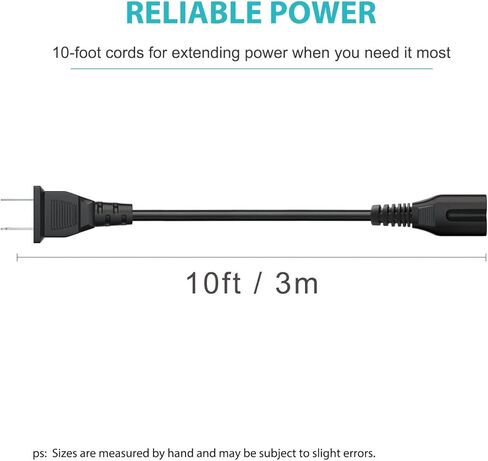 6Ft Soundbar power cord Plug for JBL PartyBox 100 110 200 300 1000 310 710 1000 On-The-Go Speaker, Polk Audio S2 TV Sound Bar,Sony Soundbar,Samsung r550 subwoofer Cable in Saudi Arabia
