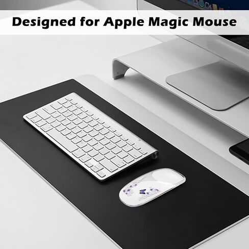 Cute Cover Case for Apple Magic Mouse 1&2 with Flower Flora Design Women Girls Pretty Thin Soft Silicone Clear TPU for Apple Magic Mouse 1st and 2nd Generation Protective Sleeve Skin (Purple Lavender in Saudi Arabia