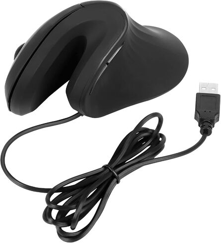 ماوس مريح، ماوس رأسي سلكي مزود بـ 6 أزرار، ماوس ألعاب USB، 4 نقاط لكل بوصة قابلة للتعديل، متوافق مع Windows/Chrome/الكمبيوتر المحمول/الكمبيوتر in Kuwait