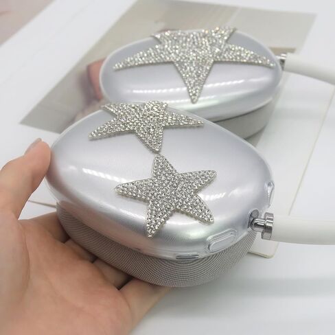 Bling Case Cover for AirPods Max with Sparkling Rhinestones Stars, Cute Clear Soft TPU Protective Cover for Apple AirPods Max for Girls Women (Starry Sky) in Saudi Arabia