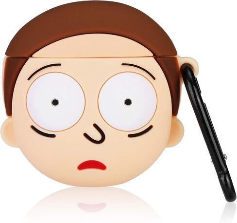 Hairland for Airpod 2/1 Silicone Case, Soft Protective Cartoon Fashion Cute Design Air Pods Cover Skin Kids Girls Cool Fun Funny Headphone Accessories Keychain Charging Cases for AirPods (Ruik+Moti) in Saudi Arabia