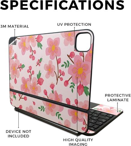 Skin Compatible with Apple Magic Keyboard for iPad Pro 11‑inch (M4) 2024 - Too Many Roses - Premium 3M Vinyl Protective Wrap Decal Cover - Easy to Apply | Crafted in The USA by MightySkins in Kuwait