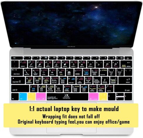 English Silicone DaVinci Resolve Shortcuts Hotkey Keyboard Cover Skin for MacBook Pro 13"A1708 A1988(No Touch Bar 2018 2017 2016)for MacBook 12"A1534 (2015)&A1931(2018)USA Layout Protective Skin in Saudi Arabia