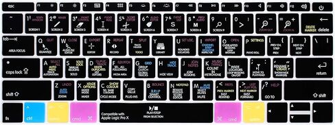 English Silicone DaVinci Resolve Shortcuts Hotkey Keyboard Cover Skin for MacBook Pro 13"A1708 A1988(No Touch Bar 2018 2017 2016)for MacBook 12"A1534 (2015)&A1931(2018)USA Layout Protective Skin in Saudi Arabia