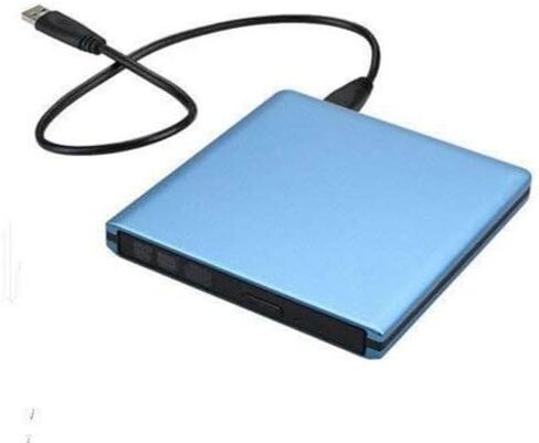 USB 3.0 External DVD-RW Drive Burner All-Aluminum Ultra Slim Portable DVD Rewriter Burner CD/DVD-RW Writer Burner for Laptop and Desktop PC Windows and Linux OS Apple Mac MacBook Pro (Blue) in Saudi Arabia