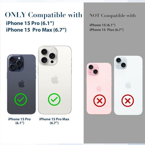 Goton for iPhone 15 Pro Max/iPhone 15 Pro Camera Lens Protector, Bling Tempered Glass Camera Screen Protector Glitter Diamond Metal Lens Cover for 15 Pro Max / 15 Pro Camera Accessories Pink in Saudi Arabia