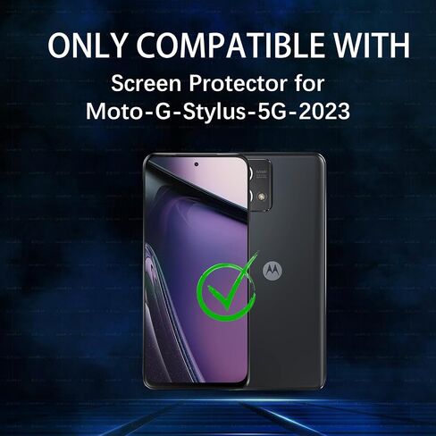 2 Pack Privacy Screen Protector for Motorola Moto G Stylus 5G 2023 with 2 Pack Camera Lens Protector, Full Coverage Anti-Spy Private Tempered Glass Film , Anti-Scratch, Case-Friendly, 9H Hardness in Saudi Arabia