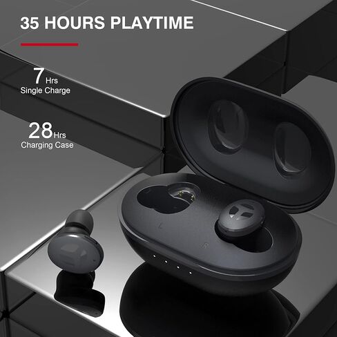 سماعات أذن رياضية لاسلكية TRANYA M10B، تحكم في الأزرار، صوت ممتاز مع صوت جهير عميق، وقت تشغيل 32 ساعة، تصميم 4 ميكروفونات للمكالمات، سماعات أذن بلوتوث، سماعات رأس مقاومة للماء IPX5 للرياضة in Kuwait