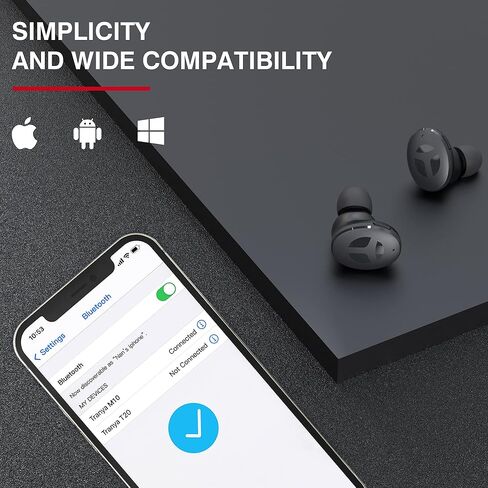 سماعات أذن رياضية لاسلكية TRANYA M10B، تحكم في الأزرار، صوت ممتاز مع صوت جهير عميق، وقت تشغيل 32 ساعة، تصميم 4 ميكروفونات للمكالمات، سماعات أذن بلوتوث، سماعات رأس مقاومة للماء IPX5 للرياضة in Kuwait