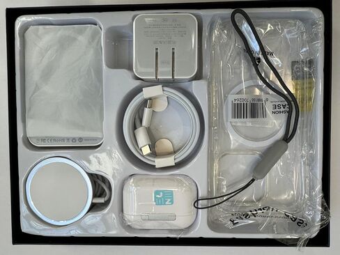Iphone 15 Pro Accessories Combo Pack Charger Bluetooth EarBuds Case Wireless Charger in Saudi Arabia
