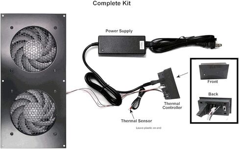 مبرد خزانة AV بتحكم حراري مزدوج من Coolerguys مقاس 120 مم مع مراوح Typhoon اللطيفة in Kuwait