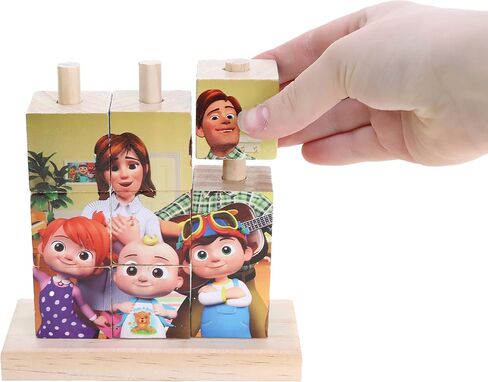 أحجية مكعبات التراص الخشبية من Toyland® Cocomelon - ألعاب تعليمية للأطفال الصغار - مناسبة من عمر 18 شهرًا فما فوق in Kuwait
