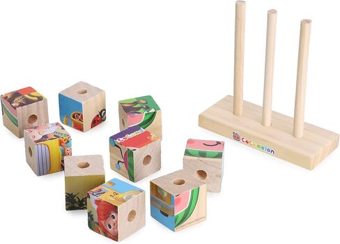 أحجية مكعبات التراص الخشبية من Toyland® Cocomelon - ألعاب تعليمية للأطفال الصغار - مناسبة من عمر 18 شهرًا فما فوق in Kuwait