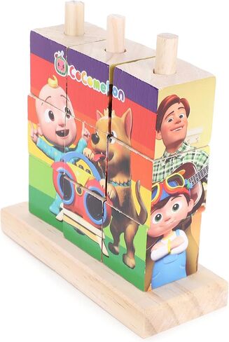 أحجية مكعبات التراص الخشبية من Toyland® Cocomelon - ألعاب تعليمية للأطفال الصغار - مناسبة من عمر 18 شهرًا فما فوق in Kuwait