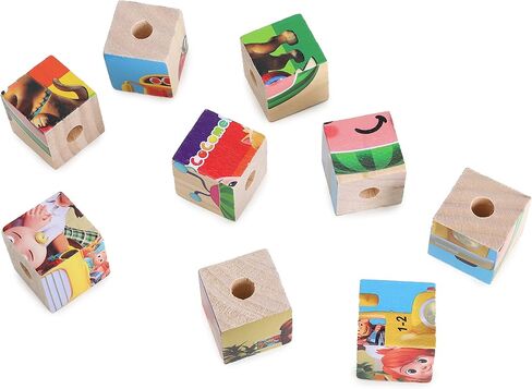 أحجية مكعبات التراص الخشبية من Toyland® Cocomelon - ألعاب تعليمية للأطفال الصغار - مناسبة من عمر 18 شهرًا فما فوق in Kuwait