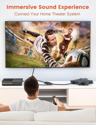 مقسم بصري 1 × 2 1 في 2 مقسم صوت بصري رقمي [يدعم LPCM2.0، دولبي ديجيتال، DTS 5.1] مقسم Toslink متوافق مع المسرح المنزلي، شريط الصوت، التلفزيون، مشغلات بلو راي، أسود in Kuwait