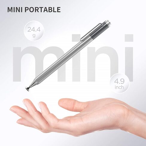 Universal Stylus Pen, Clip Design Disc Tip Capacitive Stylus Pencil for Apple iPad/iPhone/Samsung Galaxy Tab Tablet/Fire HD/MI/HUAWEI/All Touch Screens | Included 5pcs Replacement Tips & Pen case in Saudi Arabia