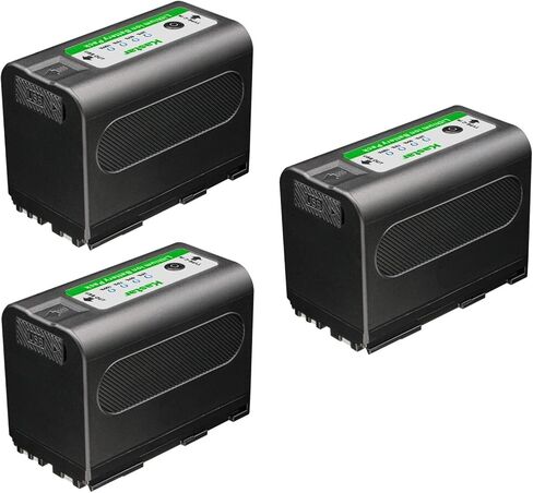 Kastar 3-Pack Battery 7.4V 7000mAh Replacement for Canon XL-1, XL-1S, XL-2, XH-A1, XH-A1 HDV, XH-A1S HD, XH-A1SE HDV, XM1, XM2, XV1, XV2, C2, FV1, DM-MV1, DM-MV10, DM-MV20 Camera in Saudi Arabia