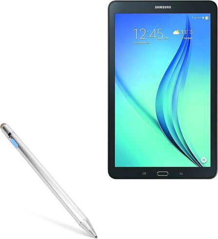 BoxWave Stylus Pouch Compatible with Galaxy Tab E (9.6) - Stylus PortaPouch, Stylus Holder Carrier Portable Self-Adhesive for Galaxy Tab E (9.6), Samsung Galaxy Tab E (9.6) - Jet Black in Saudi Arabia