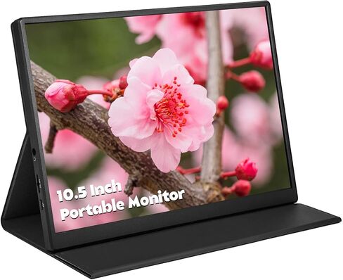 شاشة محمولة مقاس 10.5 بوصة بدقة FHD 1920x1280 للألعاب مع شاشة IPS صغيرة الحجم من النوع C وHDMI فائقة النحافة مع غطاء ذكي ومكبرات صوت، VESA in Saudi Arabia
