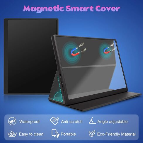شاشة محمولة مقاس 10.5 بوصة بدقة FHD 1920x1280 للألعاب مع شاشة IPS صغيرة الحجم من النوع C وHDMI فائقة النحافة مع غطاء ذكي ومكبرات صوت، VESA in Saudi Arabia